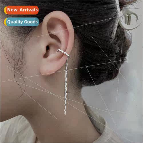 No ear hole ear hanging earrings female tide onepcs twist ta