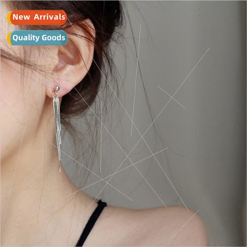 Koreasimple wind earrings ladies long light beads snake bone