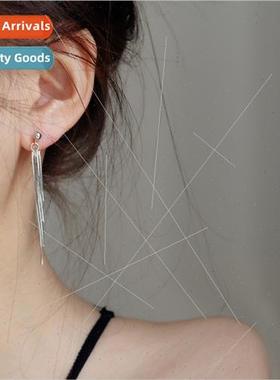 Koreasimple wind earrings ladies long light beads snake bone