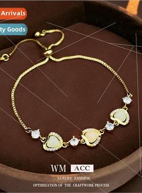 zirconia love heart pull-out bracelet bracelet bracelet hund