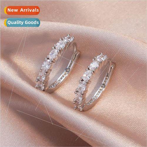2023 new earrings color zirconia earrings popular color diam