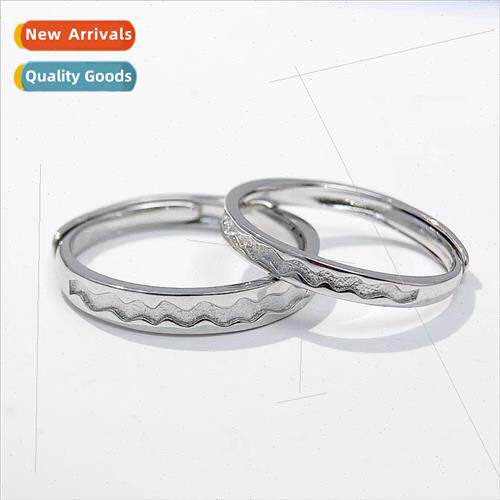 Love适用Life Fashion Vegan Silver Couple Rings Niche 适用Men