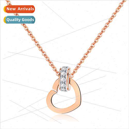 jewelry Korea simple rose gold-plated love pendant tanium st
