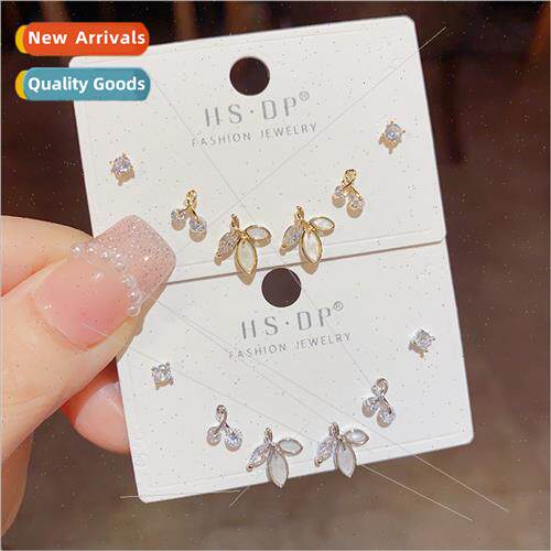 mple leaf earrings combination s925 silver pin fashion hundr