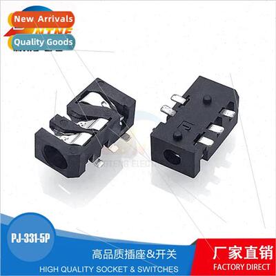 3-chip 3.5 audio female chassis connector 3-pole 3.5 headpho
