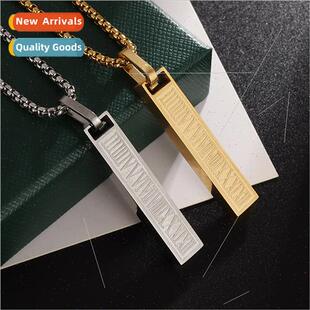 Men Roman Numeral Pendant Necklace
