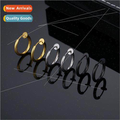 Europe earrings simple retro glossy circle earrings wild who