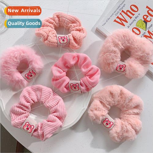 Cute strawberry bear sausage hair bleather bsimple bear high