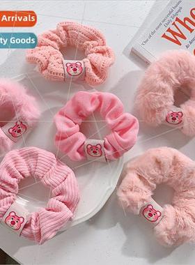 Cute strawberry bear sausage hair bleather bsimple bear high