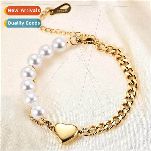 Europe ins female simple hundred wh tanium steel love heart