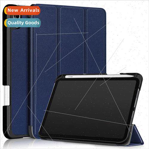 适用iPad Mini6 Case with Pen Slot Caster Tri-fold 8.3-inch T