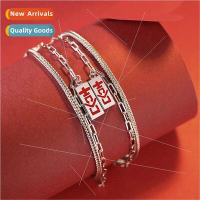 Drip double-layer double happiness couple bracelet men women