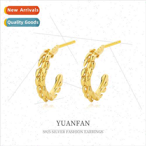 925 silver Vintage Leaf Earrings Women Hundred Minory Europe