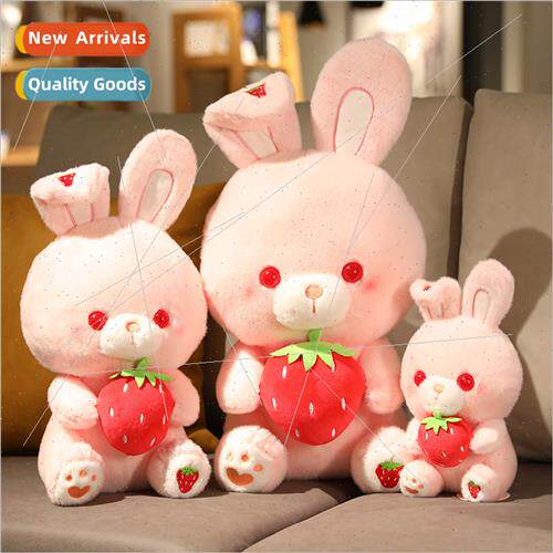 New cute pink bunny doll creative strawberry rabb doll child