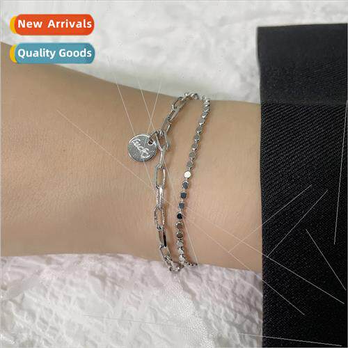 Round sign chain bracelet women simple girlfriend gift doubl