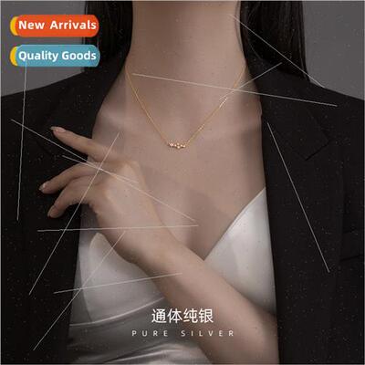 S925 silver plated simple pentagram necklace INS Korea hundr