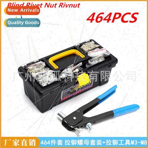 Flat Head Vertical Stripe Rivet Nut Set 464pcs Rivet Nut Set