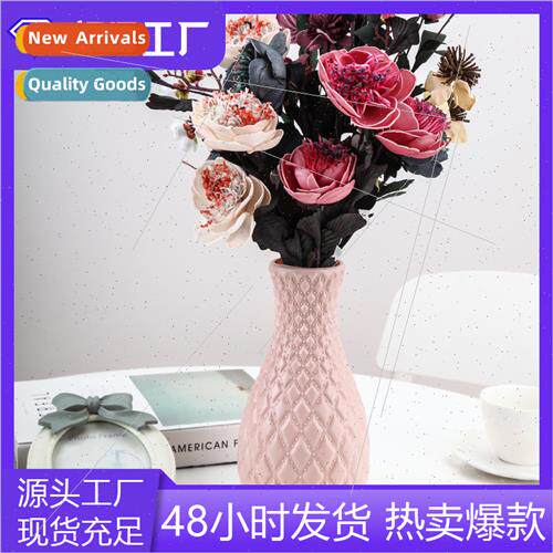 Plastic vase dry wet flower arrangement container hydroponic