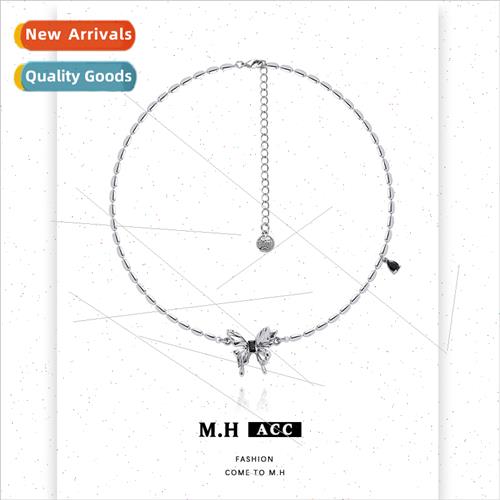 Butterfly necklace female tide versatile sweet cool wind col