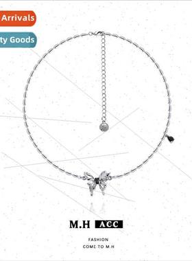 Butterfly necklace female tide versatile sweet cool wind col