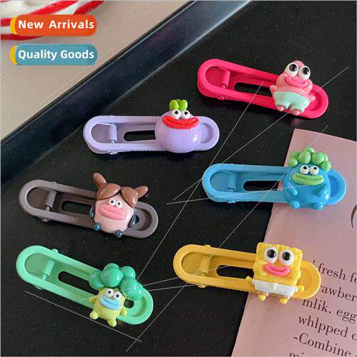 Korea cute new hair clips weird cartoon metal bangs clip sid