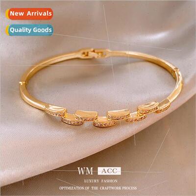 zirconia splicing snap bracelet bracelet 百搭手环 手饰女款