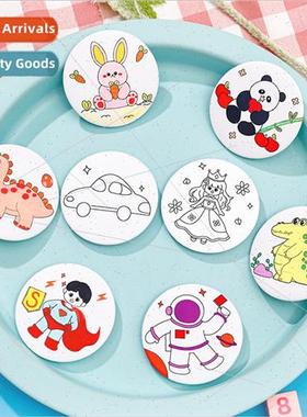 Children diy hand-painted graffi badges cartoon cute panda a