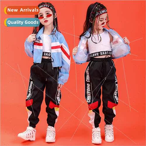 Childrens set dance su girls navel piercing jazz dance perma