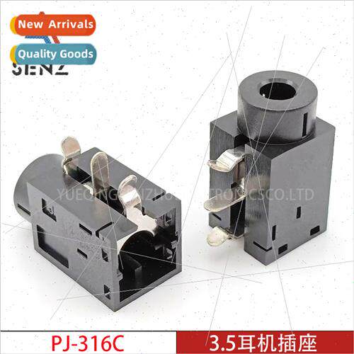 3.5mm headphone socket PJ-316C Horizontal three-pronged all-