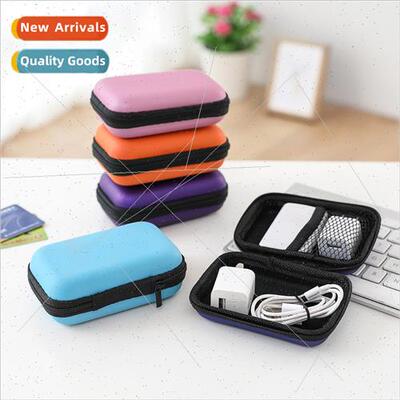 Square Headphone Bag Data Cable Organizer wh Zipper licone B