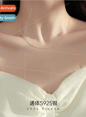 S925 lver mple Chopin Chain de Chain Necklace Women che Hund