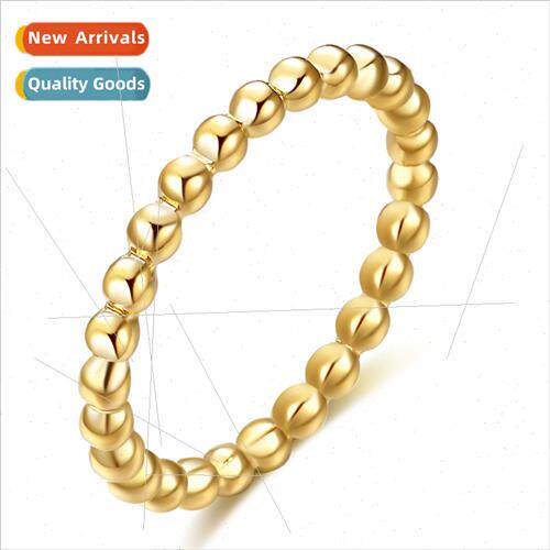 Europe ins fashion simple geometric beads 2MM couple ring st