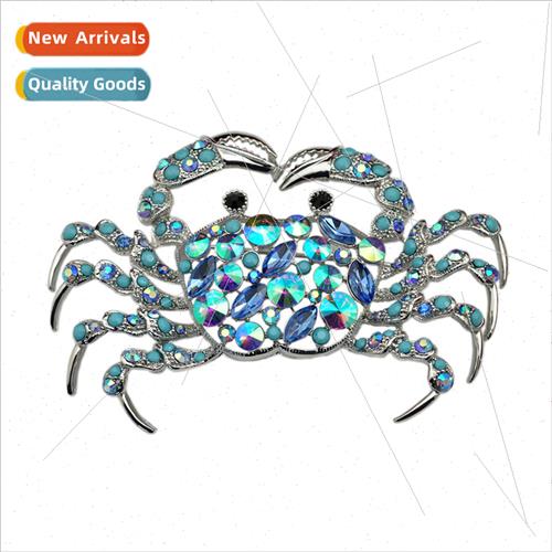 Crab animal brooch Europe popular corsage tweed clothes deco