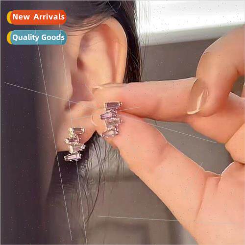 Purple Grape French Earrings Women Korea che Zirconia Earrin
