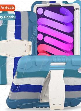 适用iPad mini6 colorful silicone PC st3 in 1 case iPad mini