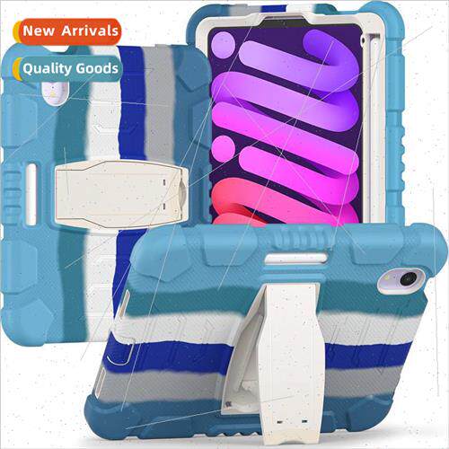 适用iPad mini6 colorful silicone PC st3 in 1 case iPad mini