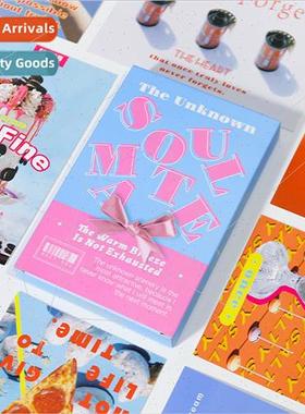 Unknown at time meeting Korea postcard creative minimalist g