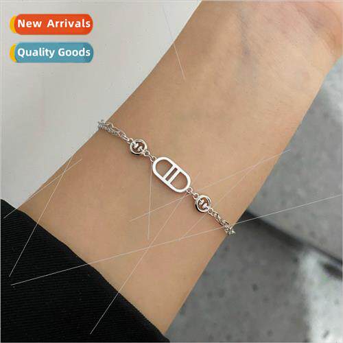 s925 silver pig nose bracelet female niche Koreahundred wh 2