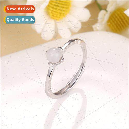 Korea moonstone crystal ring female about opening adjustable