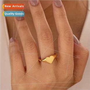 Europe ins love ring gold plated stainless steel ring ladies