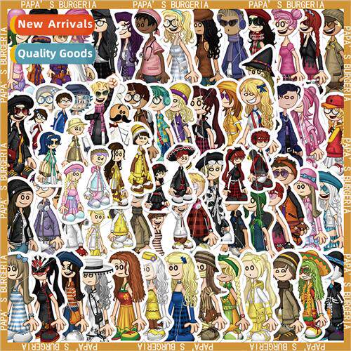 62 popular game pops burger restaurant stickers decoration h