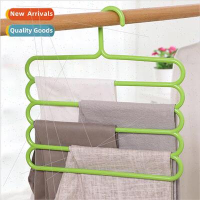 Colorful five tier trouser rack plastic multi-layer 5 tier t