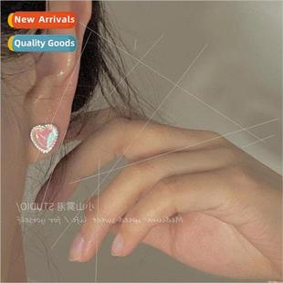 first love thing French small cat eye stone love earrings gi