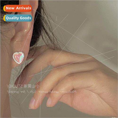 first love thing French small cat eye stone love earrings gi
