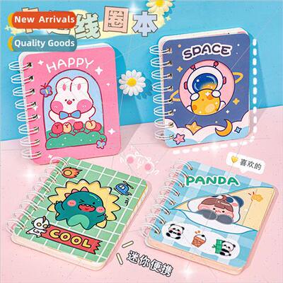 Cartoon window coil notebook students mini portable horizont