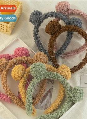 Korea fur ball hair bplush headbcute hair accessories headdr