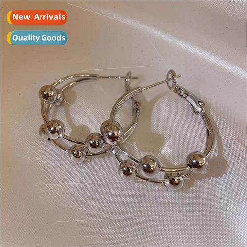 Wind tide small ball earrings earrings female Korea new Hund
