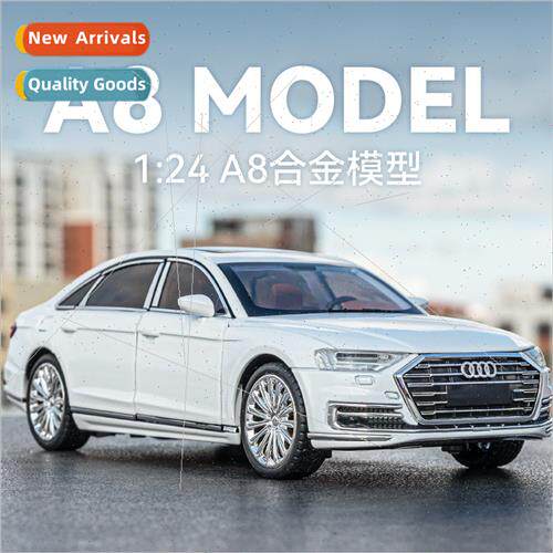 1:24 Audi A8 alloy car model four-wheeled shock absorption c