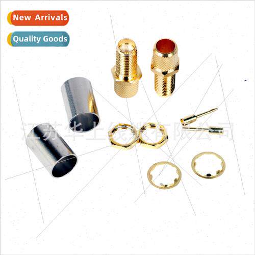 Copper gold-plated SMA-KY-5适用RG60 50-5 wires with internal