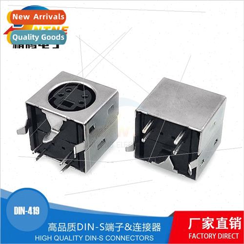 Black PS Socket DIN-4 pole S terminal female Mouse Keyboard